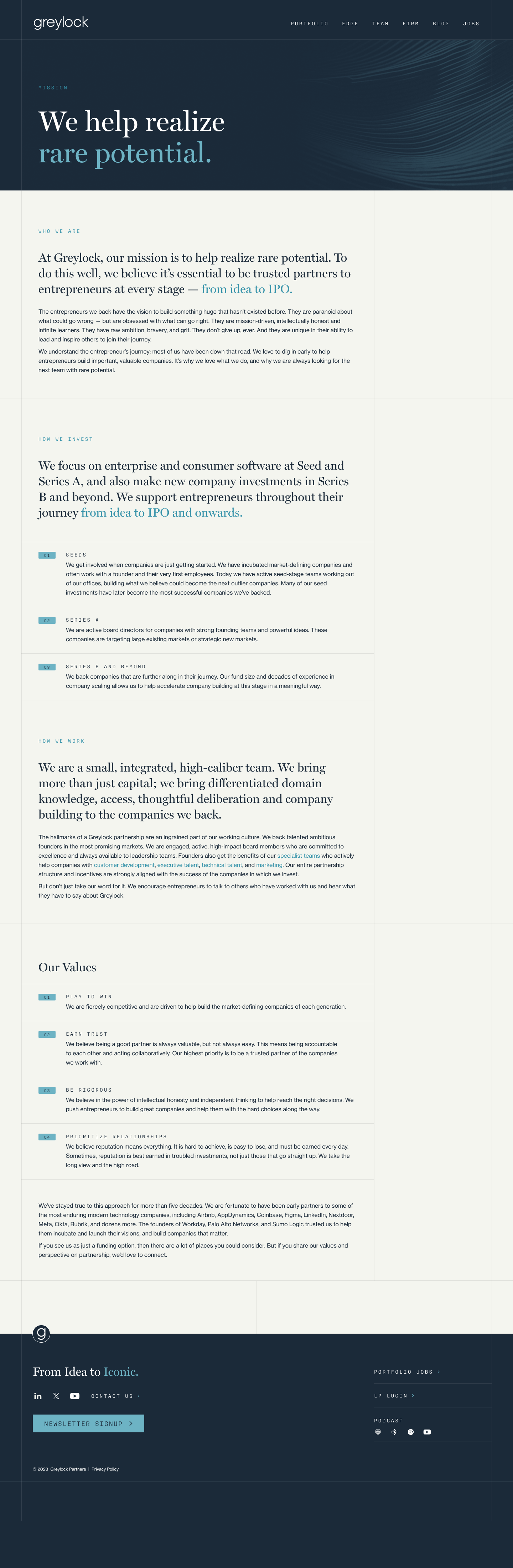Greylock Firm Page