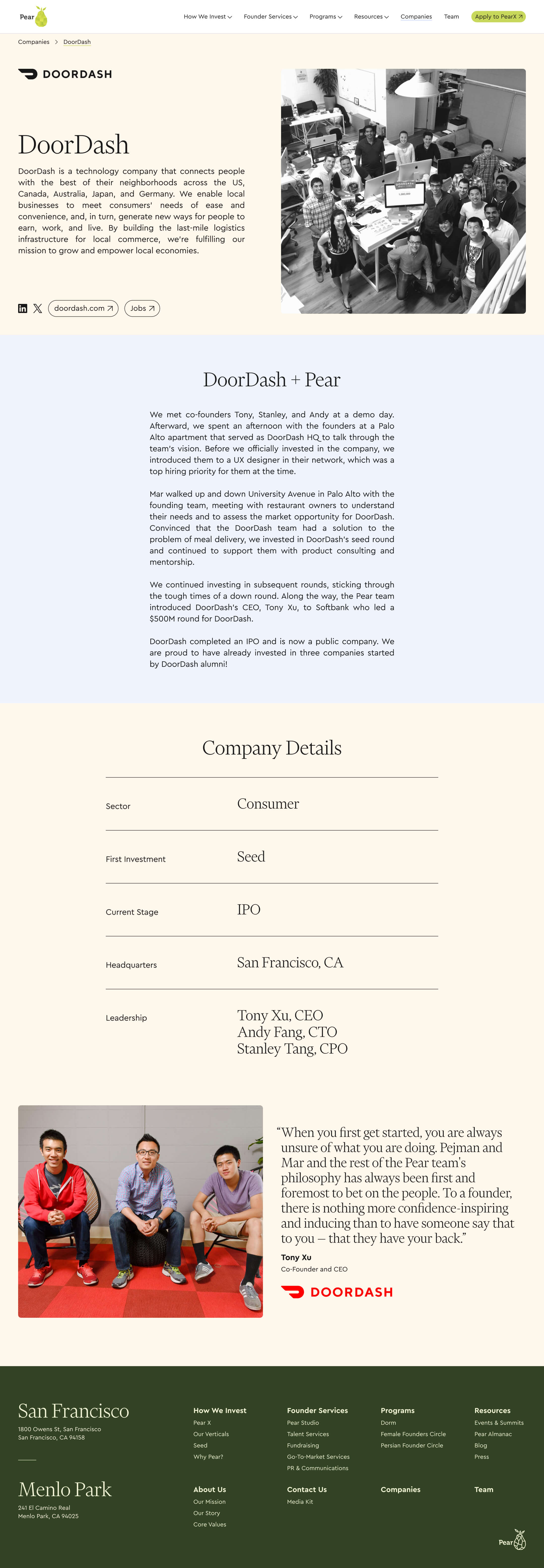 Pear VC Companies